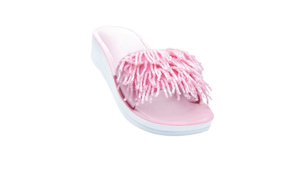 Açıq çəhrayı Gisoo qız sandalı PU altlıqla